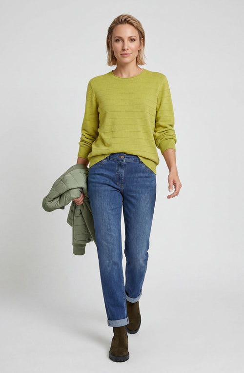 Wild Lime Textured Knit Henny Jumper