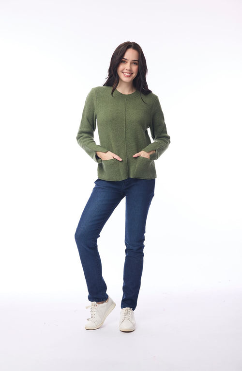 Olive Green Australian Merino Wool Top