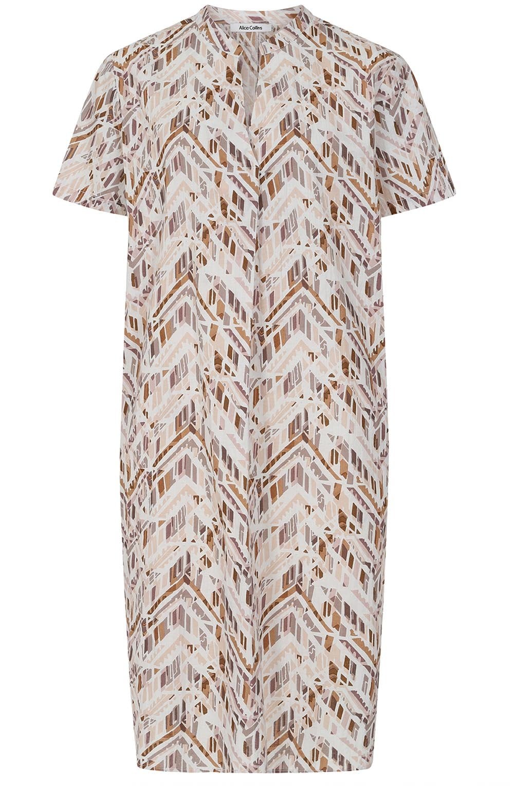 Aztec Latte Whitney Dress – Shirt Sleeves