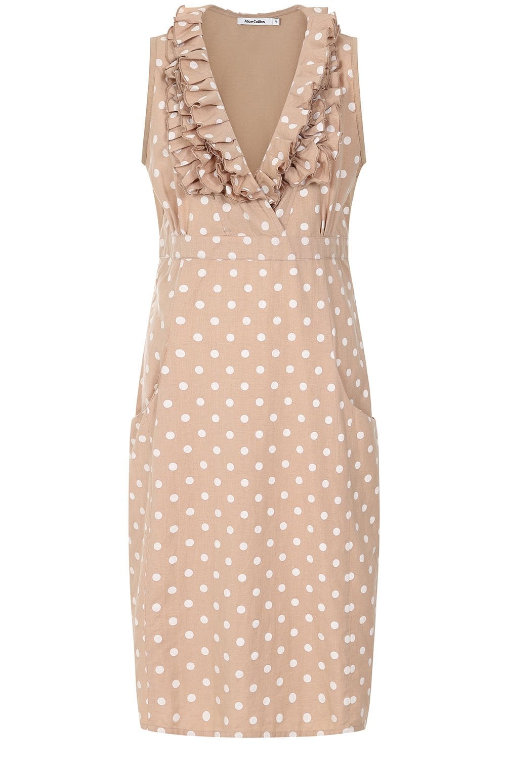 Polka Dot Latte Kelly Ruffle Dress – Shirt Sleeves