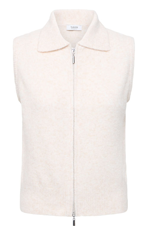 Birch Melange Zip Front Waistcoat
