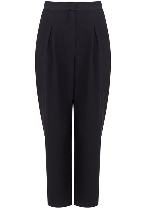 Black Soft Drape Trousers