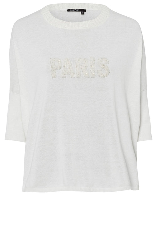 Off White Paris Bead Embroidered Jumper