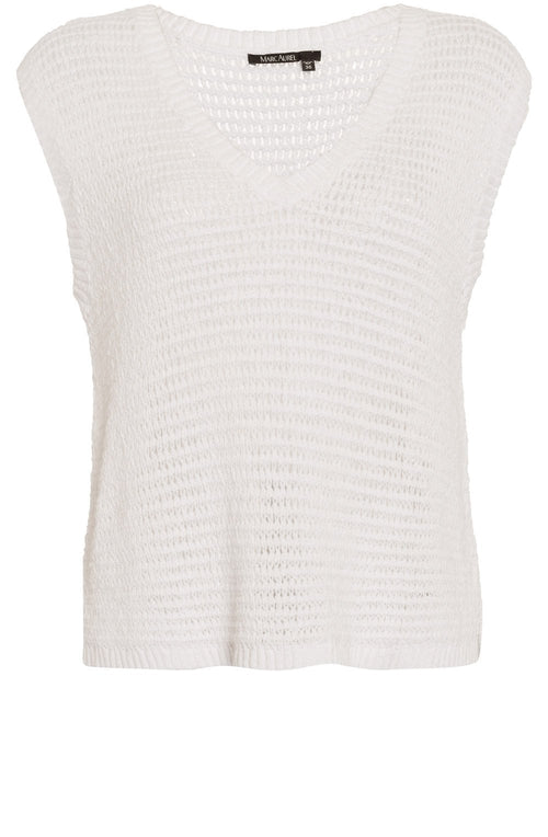 White Open Weave Cotton Slip Over