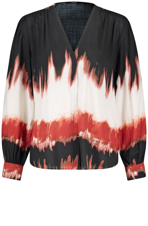 Black and Savannah Flowing Blouse