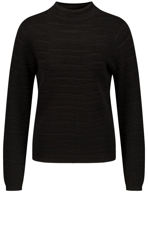 Black Wavy Texture Jumper