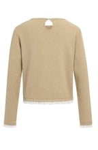 Cornstalk Brown Melange Ruffle Layered Effect Jumper