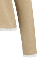 Cornstalk Brown Melange Ruffle Layered Effect Jumper