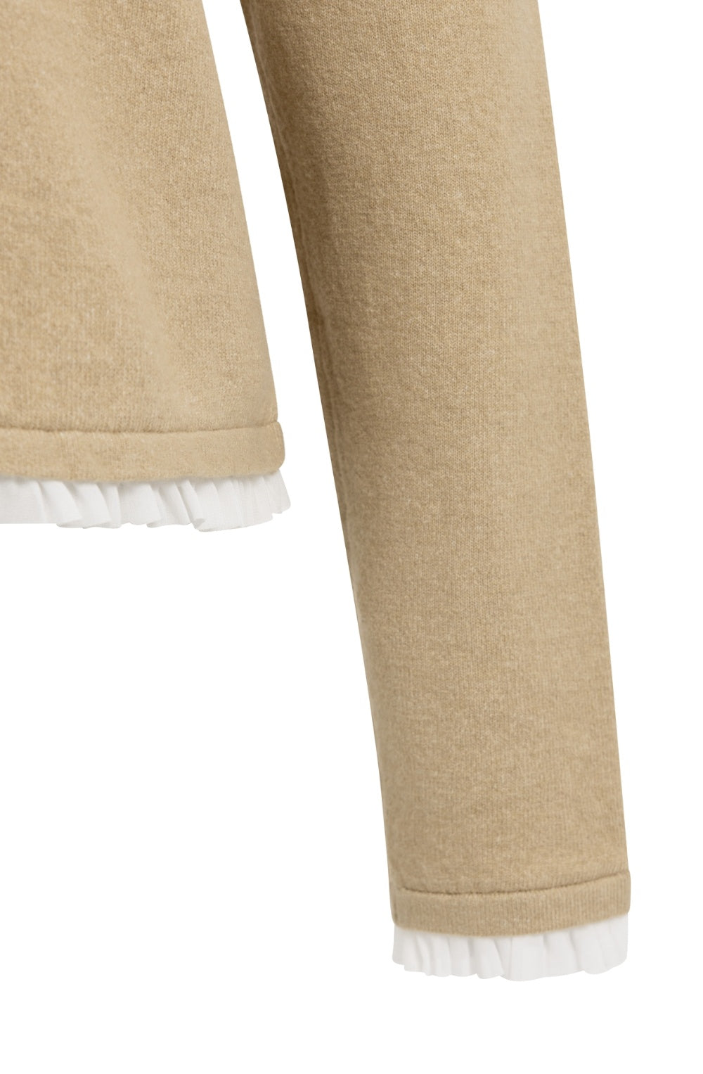 Cornstalk Brown Melange Ruffle Layered Effect Jumper