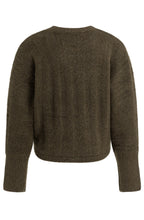Slate Black Brown Drawstring Hem Jumper