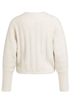 Off White Melange Drawstring Hem Jumper