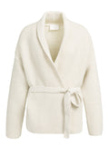 Off White Wrap-Around Chunky Cardigan
