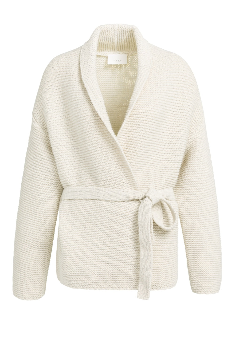 Off White Wrap-Around Chunky Cardigan