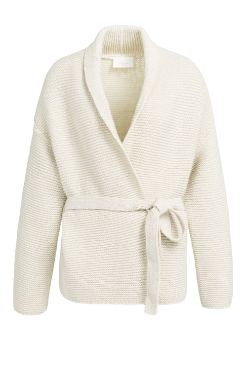 Off White Wrap-Around Chunky Cardigan