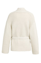 Off White Wrap-Around Chunky Cardigan