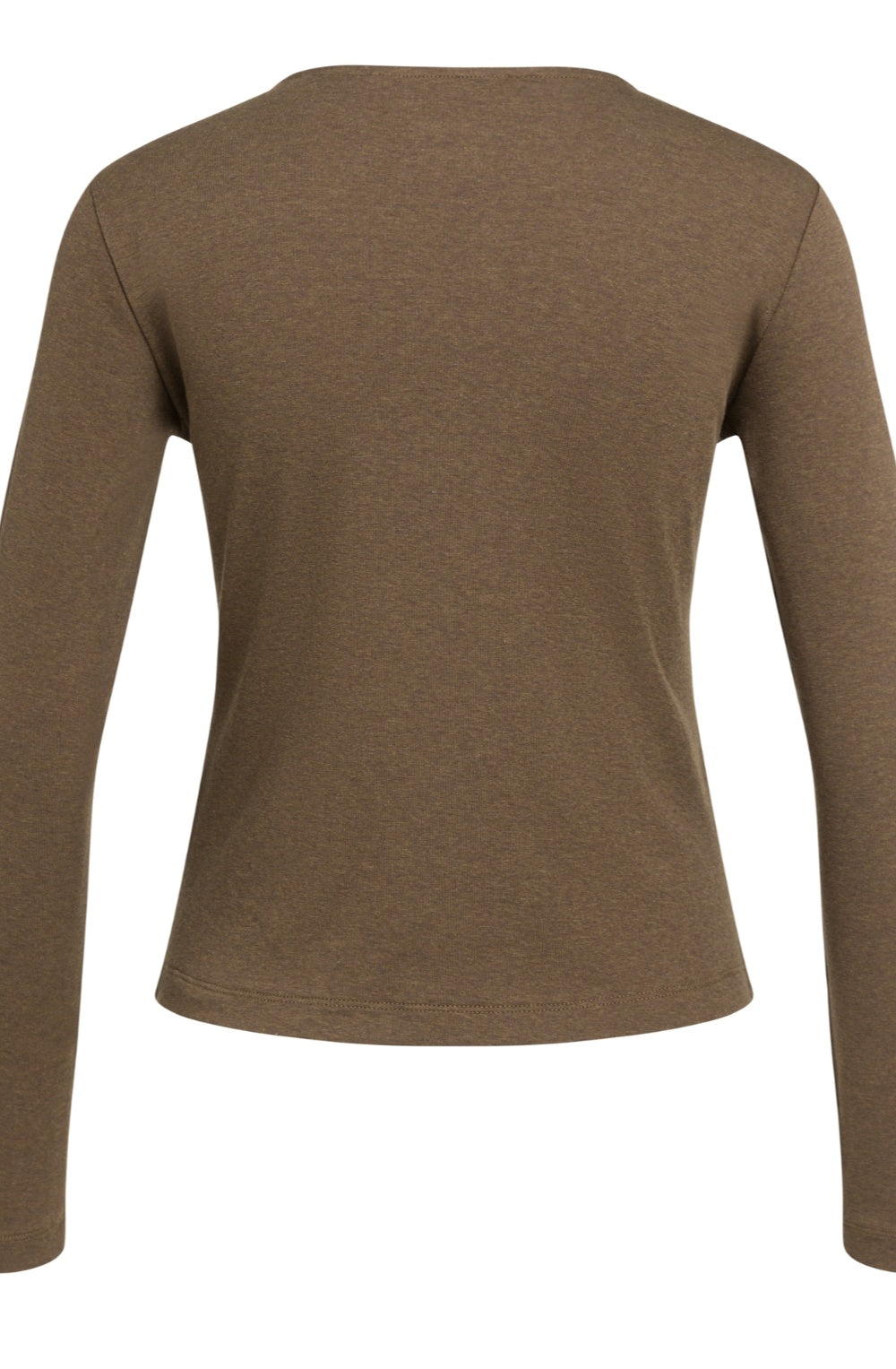 Teak Brown Melange Jersey Cardigan