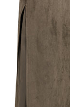 Brown Knee Length Sued Effect Skirt
