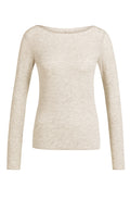 Beige Marl Jersey Long Sleeved Top