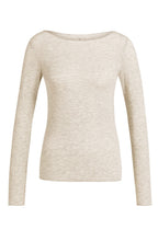 Beige Marl Jersey Long Sleeved Top