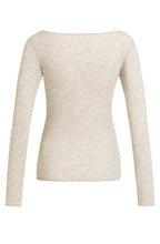 Beige Marl Jersey Long Sleeved Top