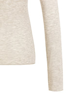 Beige Marl Jersey Long Sleeved Top