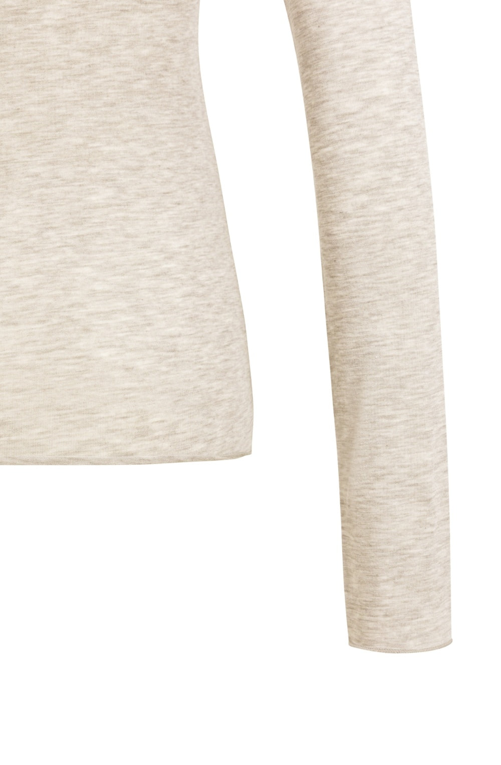 Beige Marl Jersey Long Sleeved Top