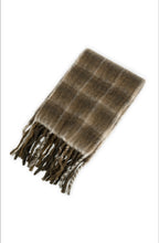 Slate Black Brown Oversized Tasselled Scarf