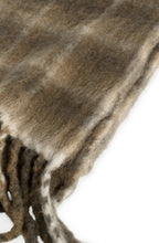 Slate Black Brown Oversized Tasselled Scarf
