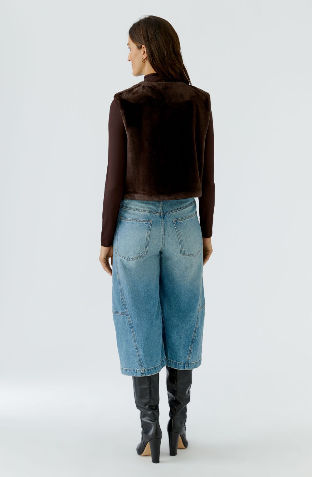 Chocolate Torte Faux Fur Waistcoat