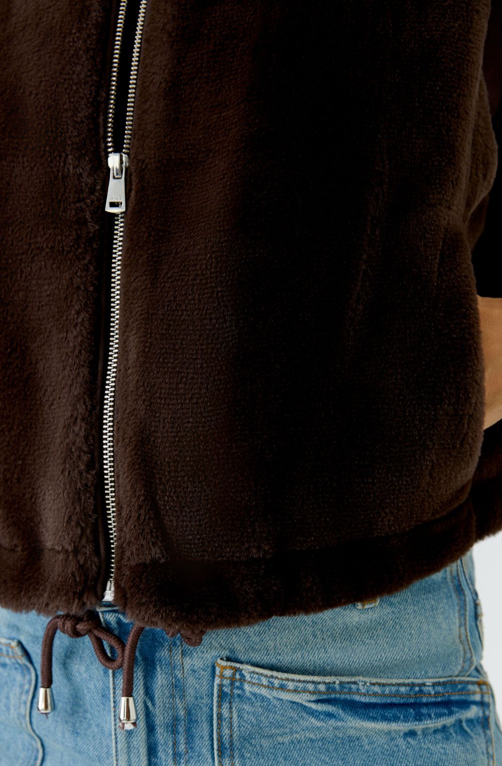 Chocolate Torte Faux Fur Waistcoat