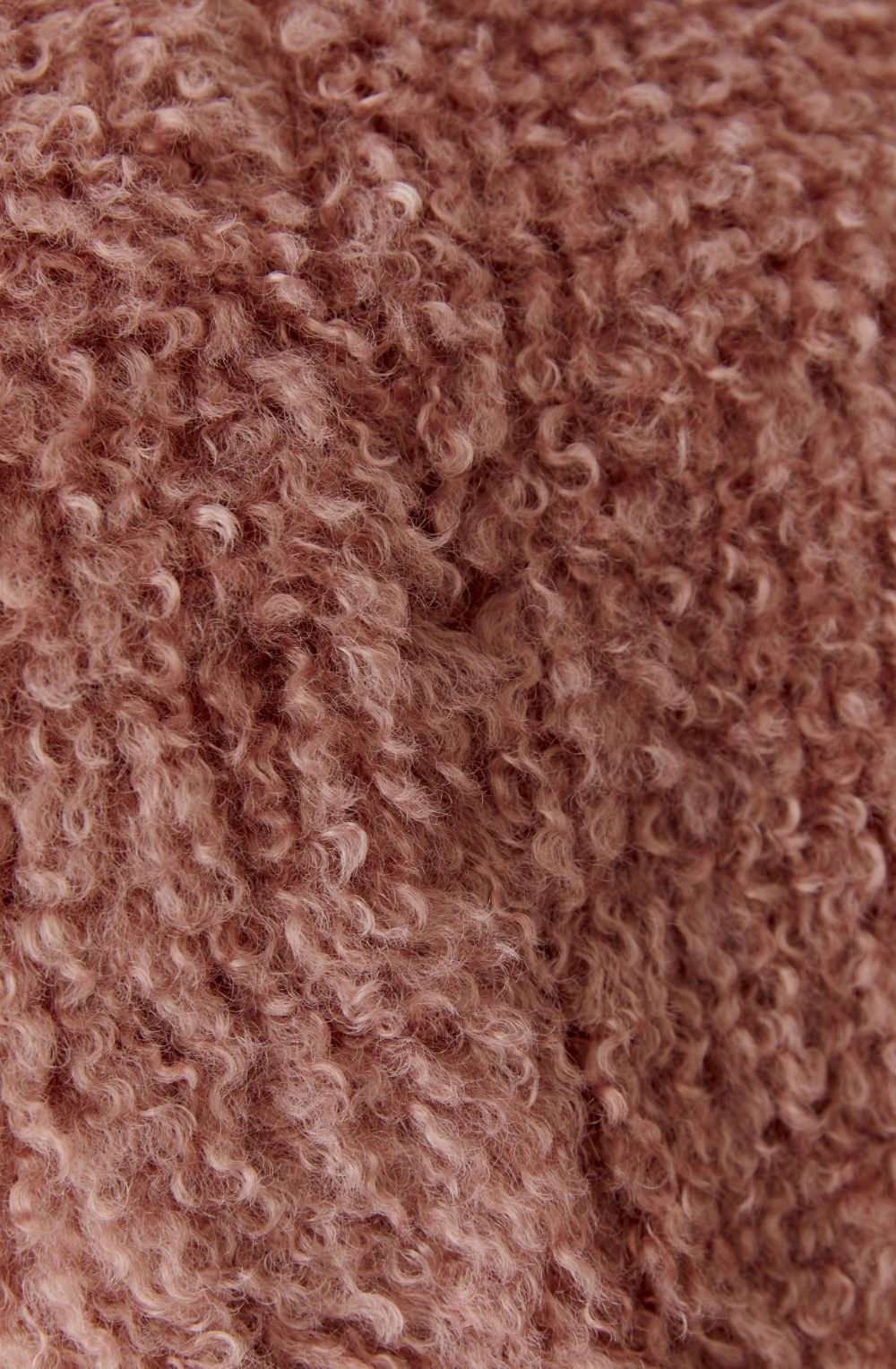 Rose Fluffy Faux Sheep Skin Waistcoat