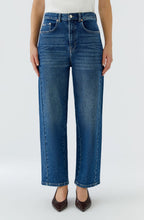 Bright Blue Denim Barrel Jeans