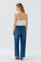 Bright Blue Denim Barrel Jeans