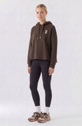 Mulch Brown Voyager Slogan Hoodie