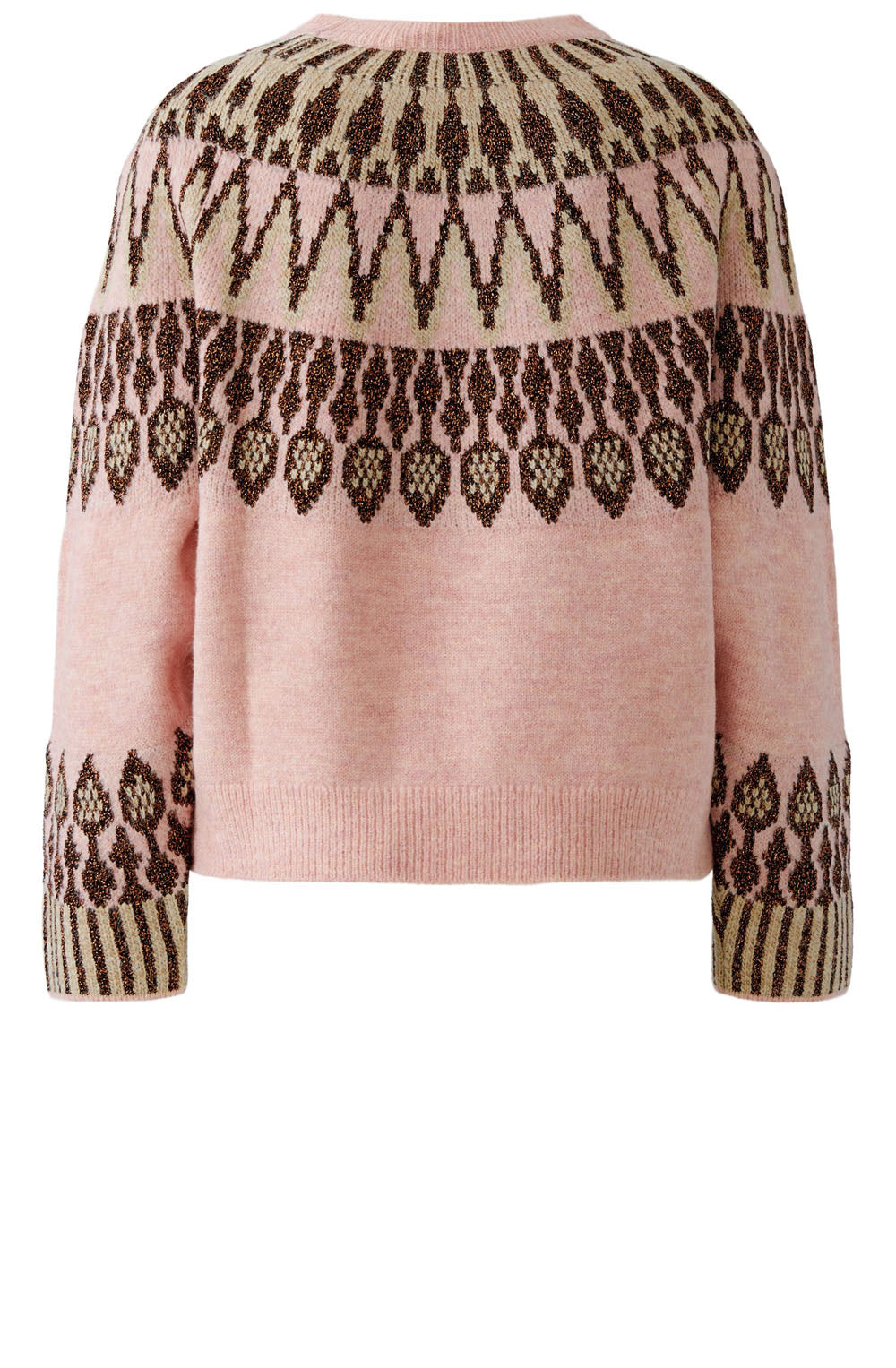Pink and Bronze Shimmer Fair Isle Jumper