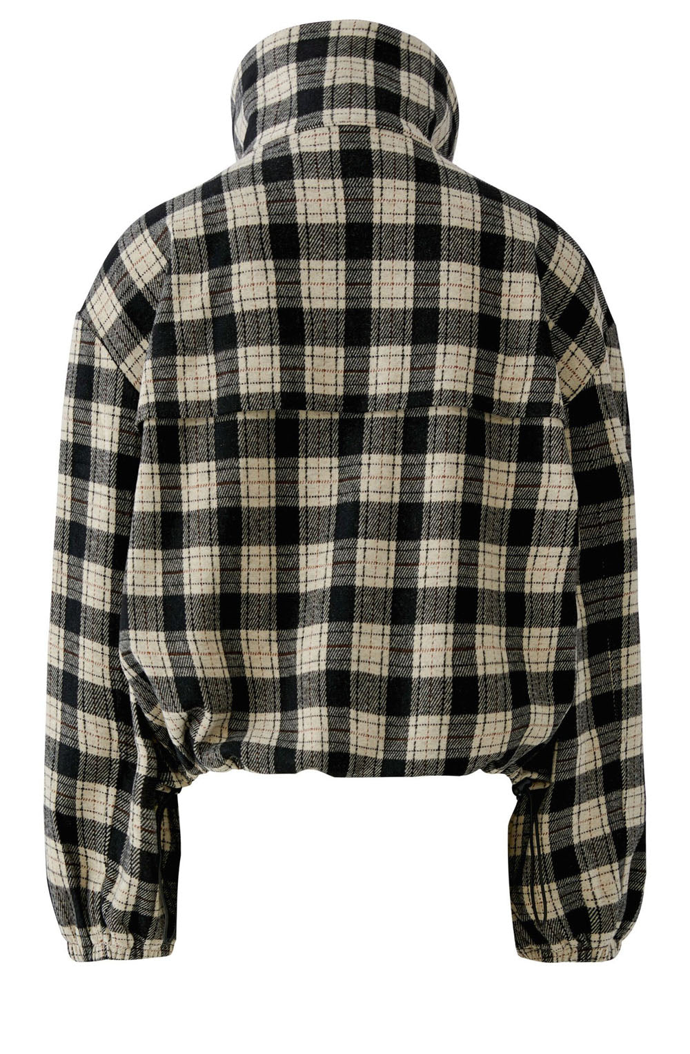 Black and Beige Brushed Check Jacket