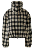 Black and Beige Brushed Check Jacket
