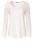Cream Mesh Sleeved Top