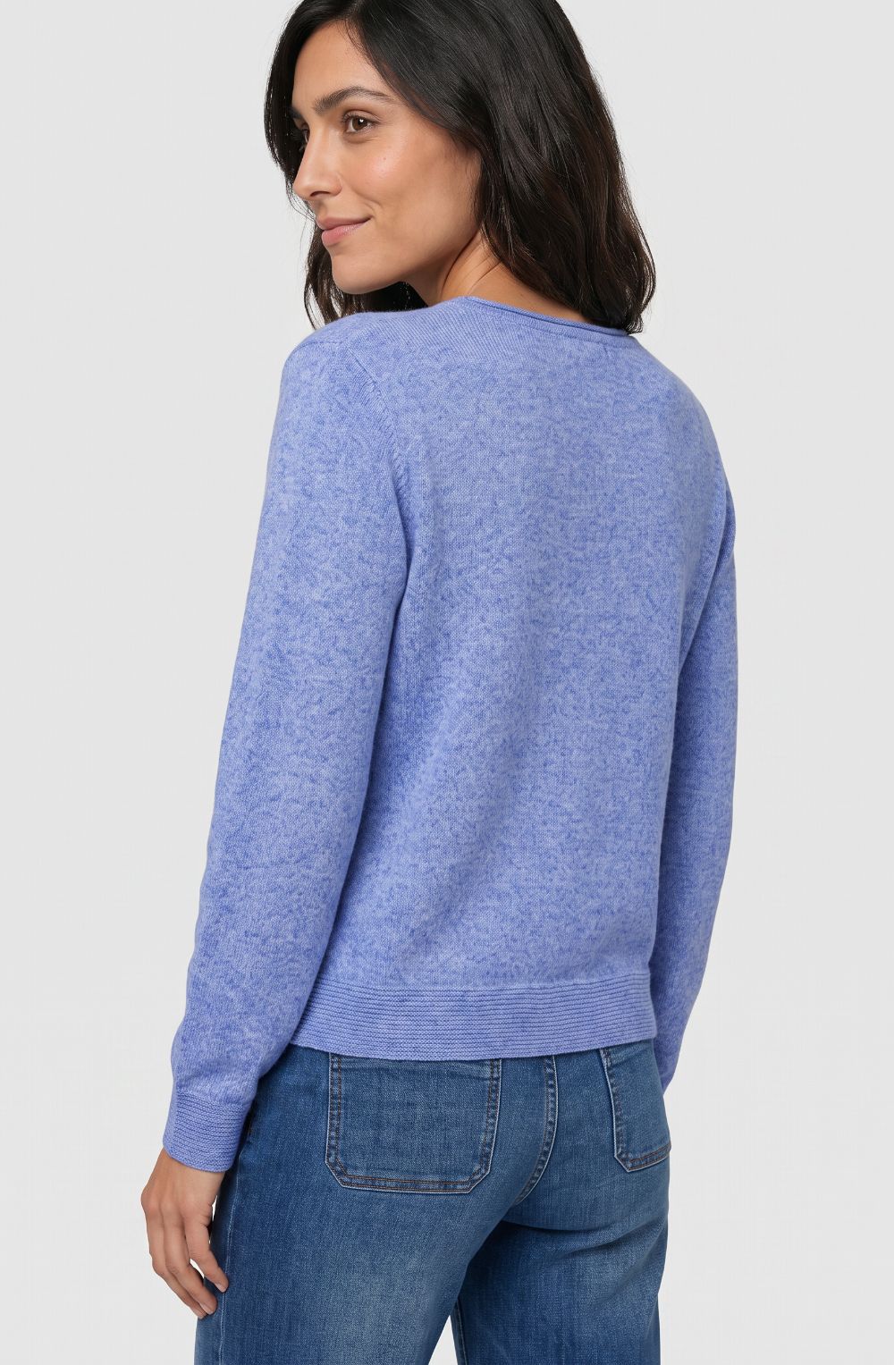 Cobalt Melange Round Neck Henny Jumper