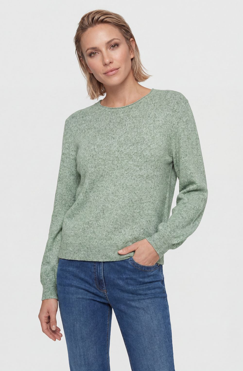 Moss Green Round Neck Henny Jumper