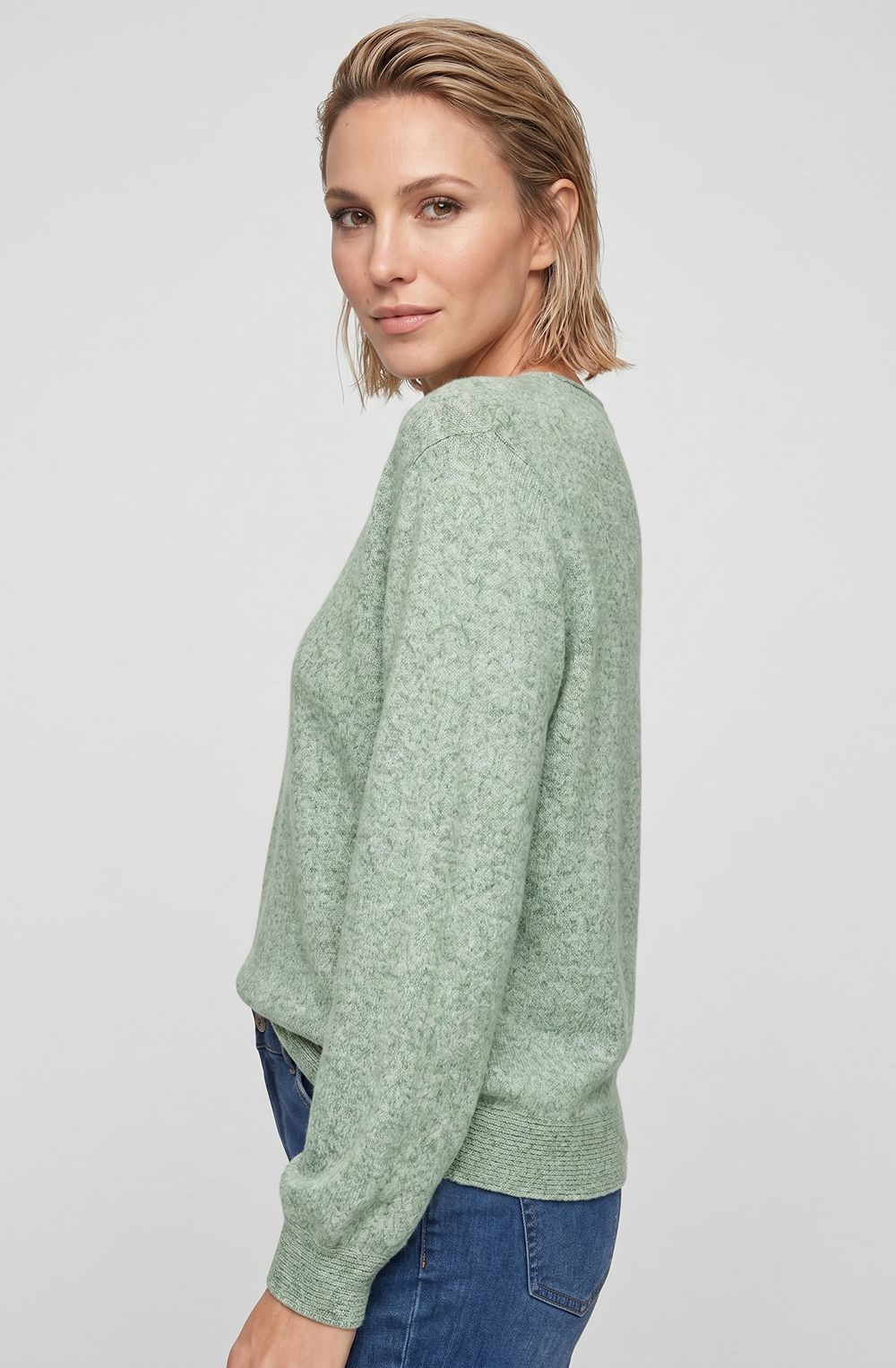 Moss Green Round Neck Henny Jumper