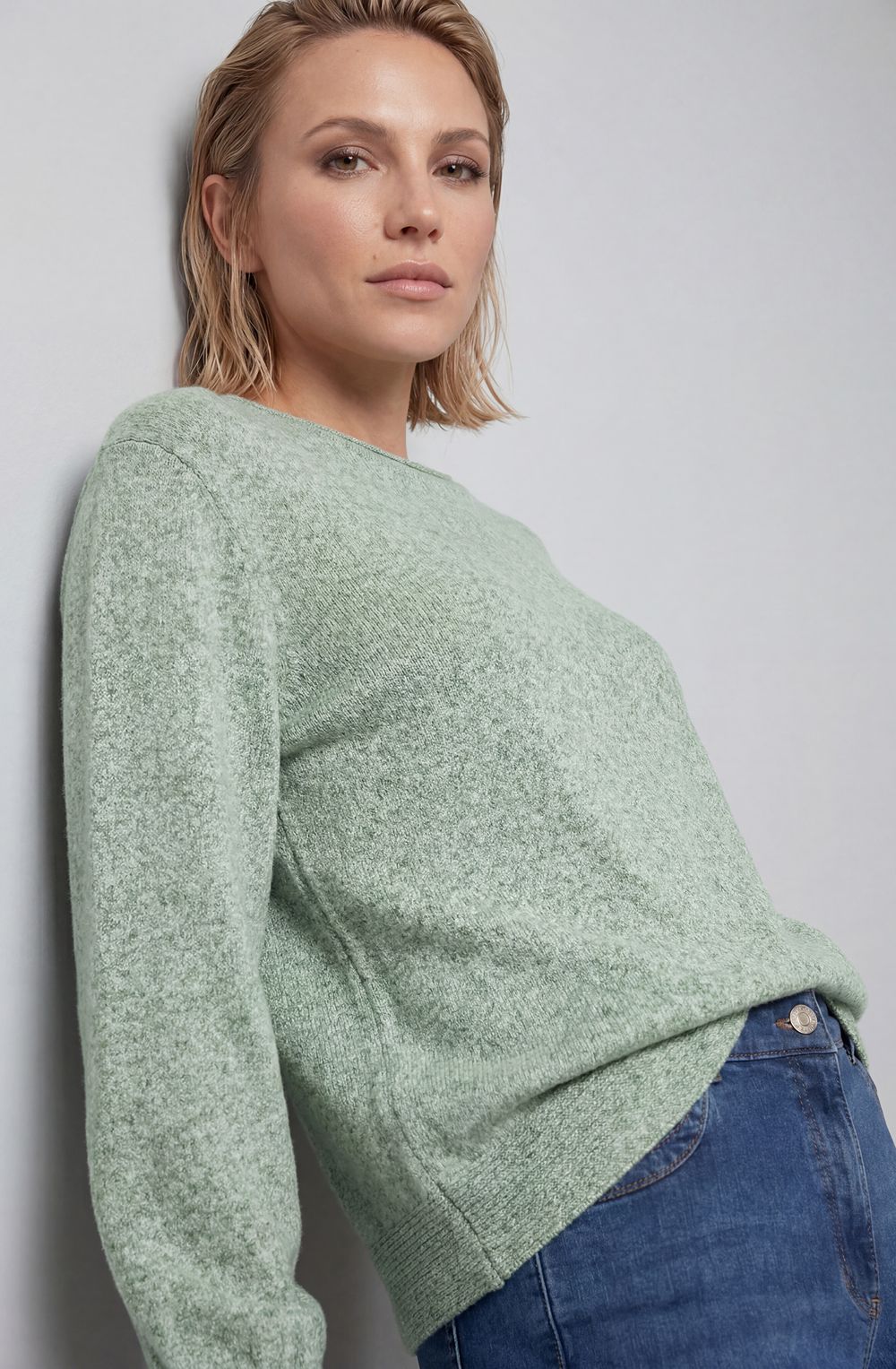 Moss Green Round Neck Henny Jumper