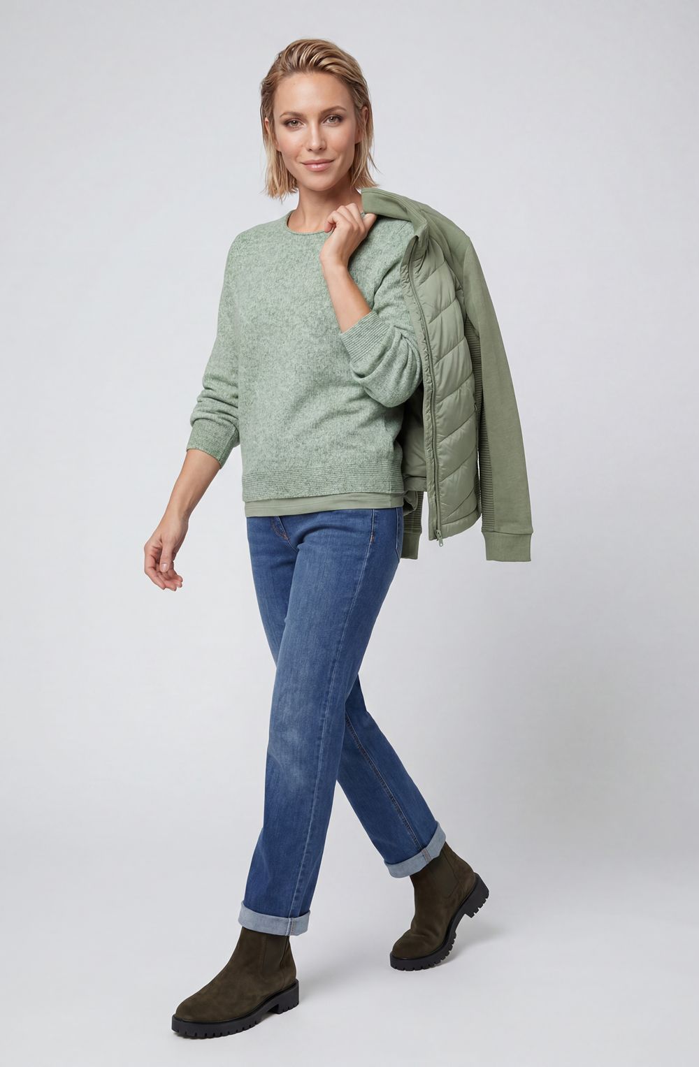 Moss Green Round Neck Henny Jumper
