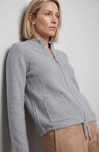 Pearl Grey Melange Drawstring Henny Cardigan