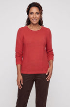 Sienna Red Horizontal Knit Henny Jumper
