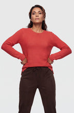 Sienna Red Horizontal Knit Henny Jumper