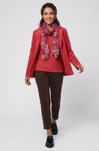 Sienna Red Horizontal Knit Henny Jumper