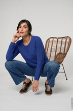 Cobalt Blue Horizontal Knit Henny Jumper