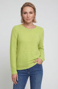 Wild Lime Horizontal Ribbed Knit Henny Jumper