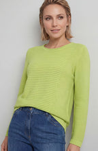 Wild Lime Horizontal Ribbed Knit Henny Jumper